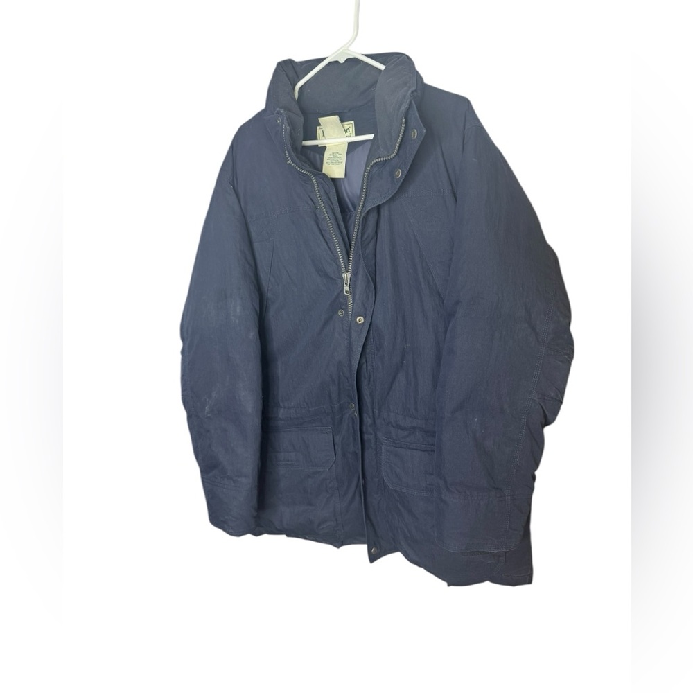 LL Bean Baxter State Parka Goose Down Waterproof size large missing hoodie